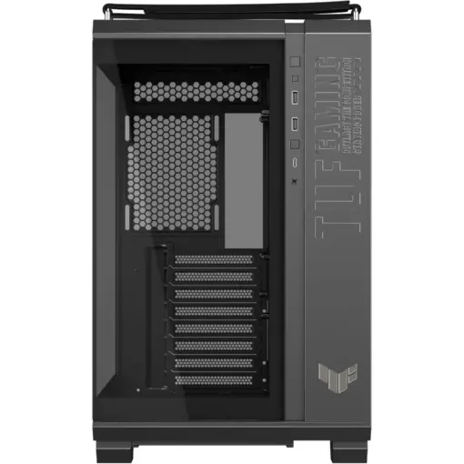 ASUS TUF Gaming GT502 Horizon ATX Mid-Tower Gaming Case, Boundless Panoramic Design, Dual-Chamber, Independent CPU and GPU Cooling Zones, Tool-Free Side Panels, 10Gbps Type-C Front Panel - Black - Image 2