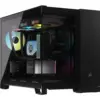 CORSAIR iCUE LINK 2500X RGB Small-Tower mATX Dual Chamber PC Case - 2x CORSAIR RX120 RGB Fans Included – Black
