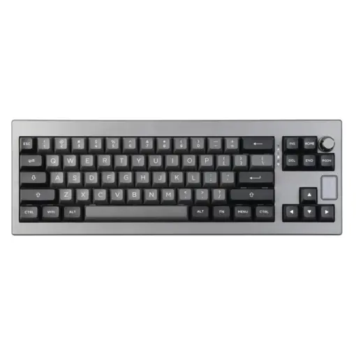 EPOMAKER Shadow-X Gasket Mechanical Keyboard, Hot-Swappable, 70% Layout, Knob Switch 2.4 GHz Wireless/Bluetooth/USB-C Wired, w/ LCD Screen, 3000mAh Battery, Poron Foam (Black, Wisteria Switch) - Image 2