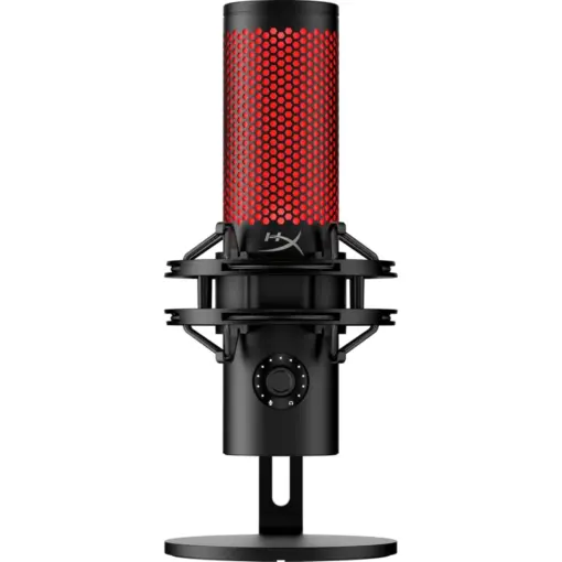 HyperX QuadCast 2 – USB Microphone for Gaming, Streaming and Podcasting, with On-Board Controls, LED Lighting, Removable Shock Mount, PC, Mac, PS5, PS4, USB-C - Black - Image 3