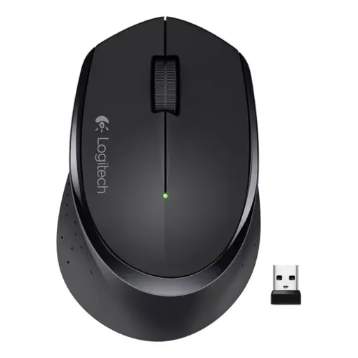 Logitech M275 Wireless Mouse, Advanced Optical Sensor, Plug-and-play USB Receiver, Wide Scroll Wheel - Black