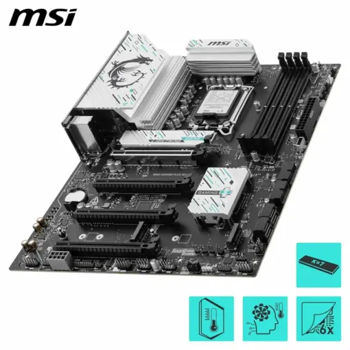 MSI B860 GAMING PLUS WIFI Motherboard, ATX - Supports Intel Core Ultra Processors (Series 2), LGA 1851 - DDR5 Memory Boost 8600+ MT/s (OC), PCIe 5.0 x16 x16, M.2 Gen5, Intel Killer 5G LAN, Wi-Fi 7 - Image 5