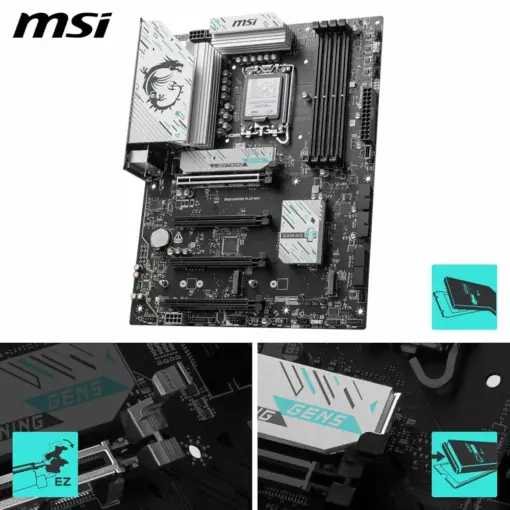 MSI B860 GAMING PLUS WIFI Motherboard, ATX - Supports Intel Core Ultra Processors (Series 2), LGA 1851 - DDR5 Memory Boost 8600+ MT/s (OC), PCIe 5.0 x16 x16, M.2 Gen5, Intel Killer 5G LAN, Wi-Fi 7 - Image 4