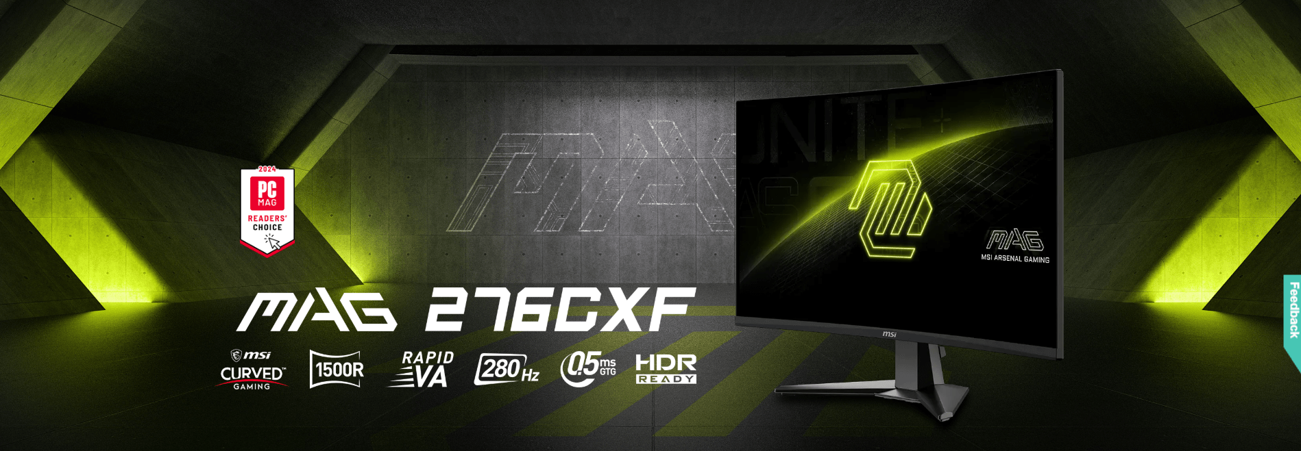 MSI MAG 276CXF 27" 280Hz 0.5ms Curved Gaming Monitor 