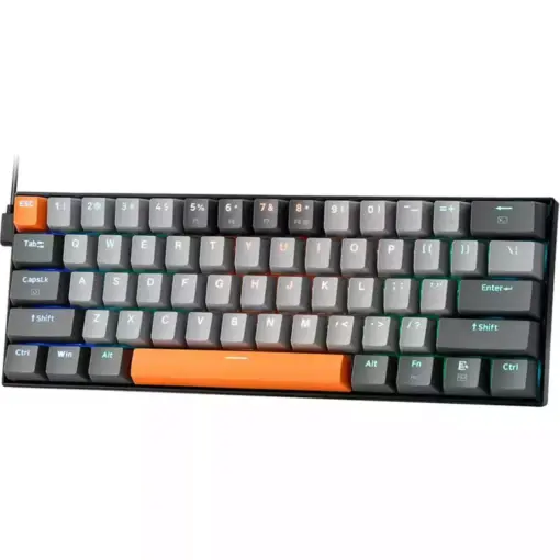 Redragon K644 GG RGB Caraxes Wired Gaming Keyboard, 60% Size, Outemu Red Switches, Anti-ghosting