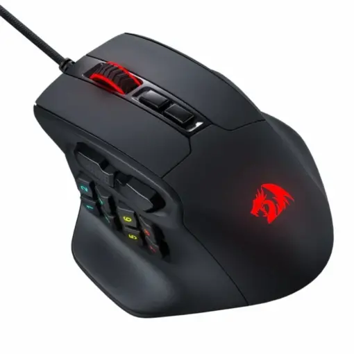 Redragon M811 Aatrox MMO Wired Gaming Mouse, 15 Programmable Buttons w/ Ergonomic Natural Grip, 10 Side Macro Keys - Image 3