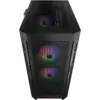 COUGAR Airface RGB E-ATX Mid Tower PC Case, Tempered Glass, Mesh Front Panels, Up to 280mm Radiator Support, USB 3.0*2, USB 2.0, Pre-Installed Front 2*140 & Rear 1*120 ARGB Fans - Black - Image 4