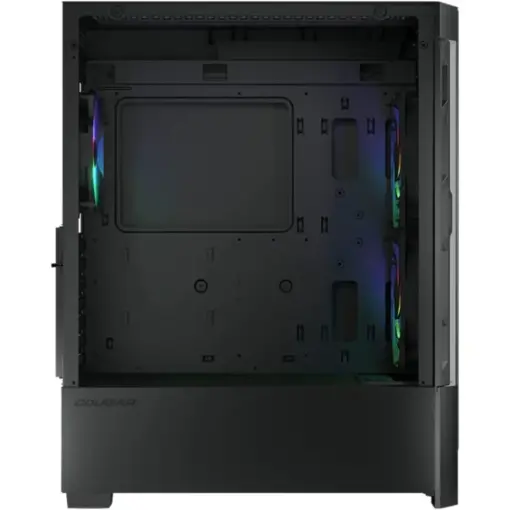 COUGAR Airface RGB E-ATX Mid Tower PC Case, Tempered Glass, Mesh Front Panels, Up to 280mm Radiator Support, USB 3.0*2, USB 2.0, Pre-Installed Front 2*140 & Rear 1*120 ARGB Fans - Black - Image 6