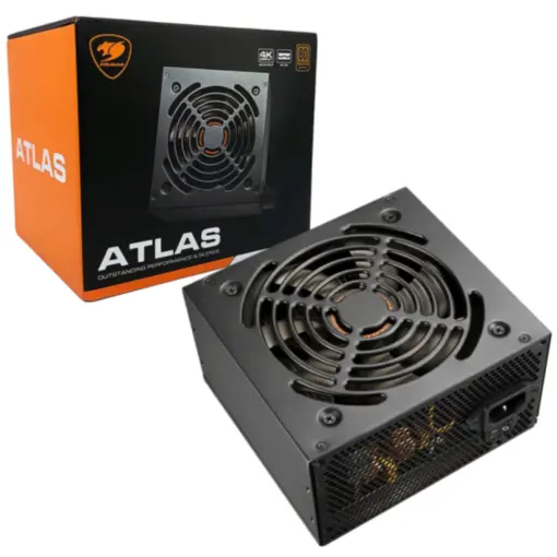 COUGAR ATLAS 550W 80 PLUS Bronze Power Supply, DC-DC Technology, 105ºC Japanese Standby Capacitors, Ultra-Silent 120mm Fan, Full Black Cables