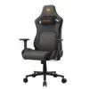 COUGAR DEFENSOR Gray F Ergonomic Office/Gaming Chair, Adjustable Height and Tilt, 155º Recline, 4D Folding Armrests, Magnetic Memory Foam Neck Pillow, Durable Hyper-dura Leatherette Upholstery, Woven Fabric, Back Pockets, 120kg Capacity - Gray/Orange - Free Shipping - Image 3