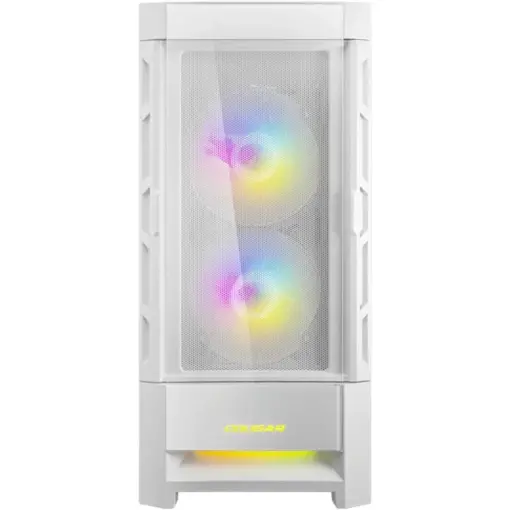 COUGAR Duoface RGB E-ATX Mid Tower PC Case, Tempered Glass, Two Distinctive Front Panels: Mesh & RGB, Up to 280mm Radiator Support, USB 3.0*2, USB 2.0, Pre-Installed Front 2*140 & Rear 1*120 ARGB Fans - White - Image 7