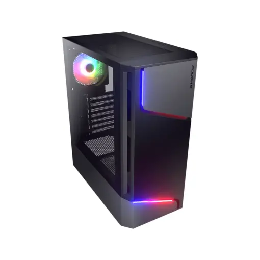 COUGAR MX360 RGB ATX Mid Tower PC Case - Black - Image 2