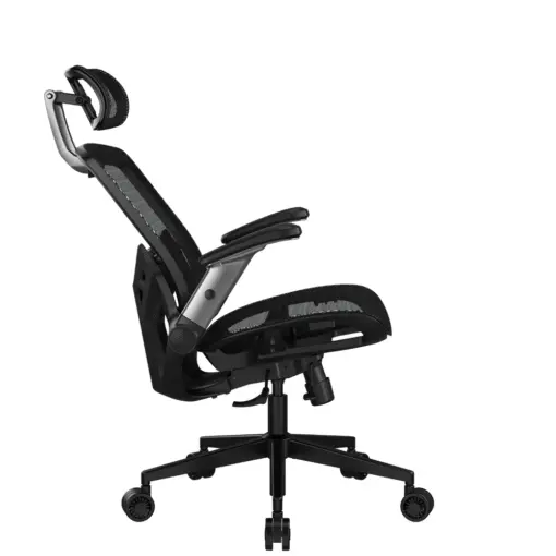 COUGAR SPEEDER ONE Gaming/Office Racing-inspired Ergonomic Chair, 2D Folding Armrest & Adjustable Headrest, Breathable Mesh Fabric, Lumbar Support and Seat Depth - Black - Image 7