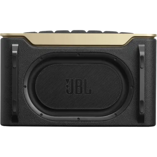 JBL Authentics 200 - Retro Style Smart Home Speaker with Built in Wi-Fi, Bluetooth and Voice Assistants, Alexa and Google Assistant, Multi-Room Playback, Automatic Self Tuning - Black/Gold - Image 3