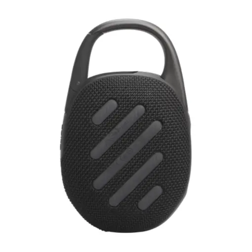 JBL CLIP5 Bluetooth Speaker, USB C Charging, IP67 Dustproof, Waterproof, App Compatible, Carabiner Structure, Passive Radiator Included, Portable - Black - Image 3