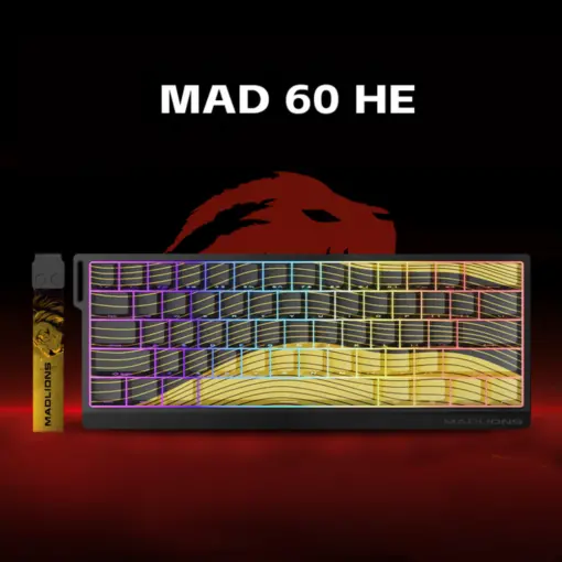 MADLIONS MAD60 HE Magnetic Switches RGB Mechanical Keyboard, Rapid Trigger, Wired, Hot-Swappable, 8000Hz, 0.04mm Accuracy, Custom 60% - Limited Edition - Image 2