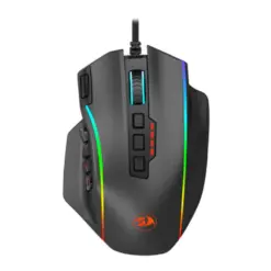Redragon M901-K-2 Perdition 2 Wired RGB Gaming Mouse, Up to 12400 DPI, 1000Hz Polling Rate, 19 Programmable Buttons, Ergonomic Design, Total 20 Buttons