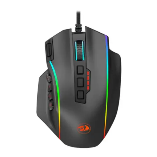 Redragon M901-K-2 Perdition 2 Wired RGB Gaming Mouse, Up to 12400 DPI, 1000Hz Polling Rate, 19 Programmable Buttons, Ergonomic Design, Total 20 Buttons