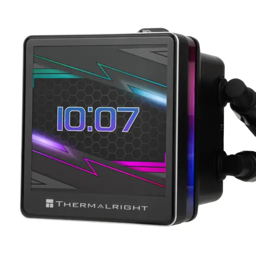 Thermalright Grand Vision 240 ARGB 240mm AIO Liquid CPU Cooler, IPS LCD Screen - Black - Image 2