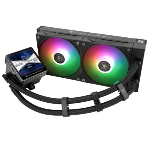 Thermalright Grand Vision 240 ARGB 240mm AIO Liquid CPU Cooler, IPS LCD Screen - Black - Image 3