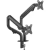 Twisted Minds TM-71-C012 Dual Monitor Arm Pipe Shaped Counterbalance Spring Assisted Shock Absorber 17" - 32" Max 8KG