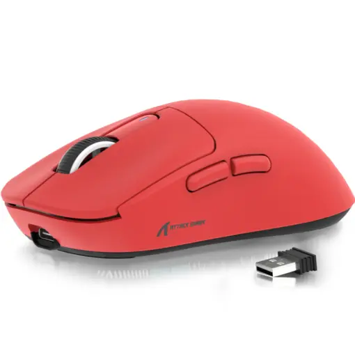ATTACK SHARK X3 Wireless Gaming Mouse PAW3395 Superlight - Red - Image 2