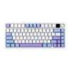 AULA F75 MAX Wireless Mechanical Keyboard, TFT Screen and Knob, 75% Gasket Hot Swappable Custom Keyboard - White Blue - LEOBOG Reaper Switch - Image 2