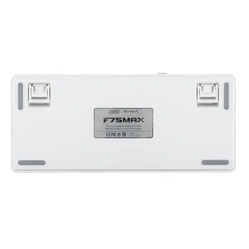 AULA F75 MAX Wireless Mechanical Keyboard, TFT Screen and Knob, 75% Gasket Hot Swappable Custom Keyboard - White Blue - LEOBOG Reaper Switch - Image 3