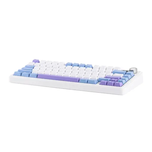 AULA F75 MAX Wireless Mechanical Keyboard, TFT Screen and Knob, 75% Gasket Hot Swappable Custom Keyboard - White Blue - LEOBOG Reaper Switch - Image 5