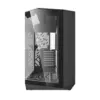 darkFlash DY470 Tempered Glass ATX PC Case, Three-sided Glass Panel View, 2x USB 3.0, 1x Gen 2 Type-C, Horizontal and Vertical PCIE Slots, Dual 360mm Radiators Support, Back-connect Motherboard Compatible - Black - Image 5