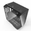 darkFlash DY470 Tempered Glass ATX PC Case, Three-sided Glass Panel View, 2x USB 3.0, 1x Gen 2 Type-C, Horizontal and Vertical PCIE Slots, Dual 360mm Radiators Support, Back-connect Motherboard Compatible - Black - Image 7