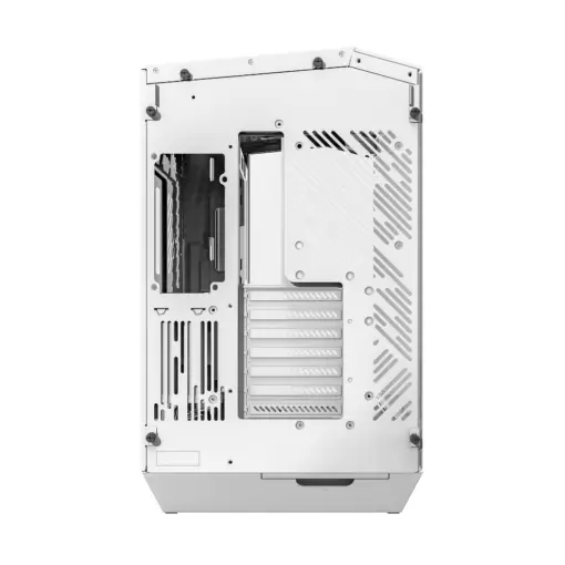 darkFlash DY470 Tempered Glass ATX PC Case, Three-sided Glass Panel View, 2x USB 3.0, 1x Gen 2 Type-C, Horizontal and Vertical PCIE Slots, Dual 360mm Radiators Support, Back-connect Motherboard Compatible, 4x ARGB Fans Included - White - Image 6
