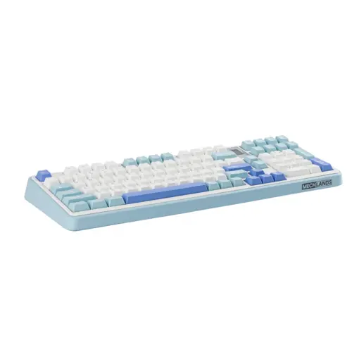 MechLands Vibe99 Wireless Mechanical Keyboard, TFT Screen, 98% Gasket Mounted, Double-shot PBT Keycaps, Hot Swappable, Three-Mode Connectivity – Blue – ML Cream Mint Switch - Image 5