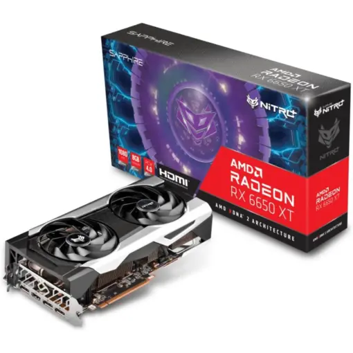 Sapphire 11319-01-20G Nitro+ AMD Radeon RX 6650 XT Gaming Graphics Card with 8GB GDDR6, AMD RDNA 2 - Official SAPPHIRE Refurbished