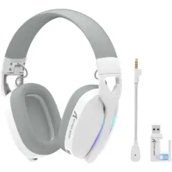 ATTACK SHARK L90 Foldable RGB Ultra-Light Tri-Mode Gaming Headset - White