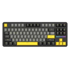 ATTACK SHARK X87 Tri-mode Gasket Mechanical Keyboard, 4000mAh Big Battery & Smart Power Saving, Hot-swappable, Customized Linear Blueberry Switch - Star Black
