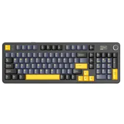 ATTACK SHARK X98PRO 99 Keys Wireless Mechanical Keyboard with LED Color Display & Number Pad, Hot-swappable, Customized Linear Blueberry Switch - Star Black