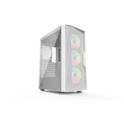 Thunder Gladius TGC-1026-W E-ATX ARGB Gaming Case - 3 ARGB Fans Pre-Installed - White