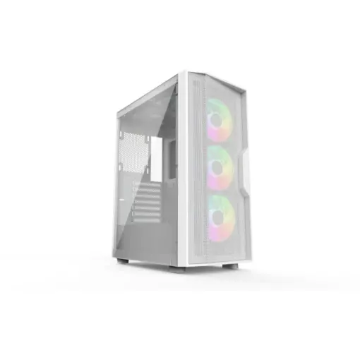 Thunder Gladius TGC-1026-W E-ATX ARGB Gaming Case - 3 ARGB Fans Included - White