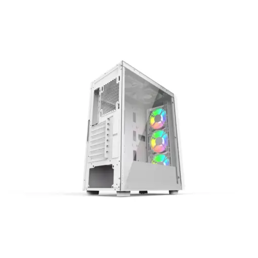 Thunder Gladius TGC-1026-W E-ATX ARGB Gaming Case - 3 ARGB Fans Included - White - Image 7