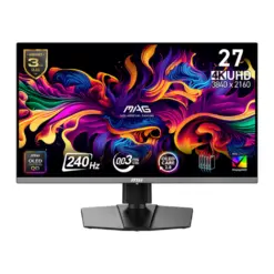 MSI MAG 272UP QD-OLED X24 27-inch UHD 240Hz Gaming Monitor, Adaptive-Sync, HDMI, DisplayPort, VESA Mountable, Tilt, Height Adjustable, 0.03ms (GtG), Black
