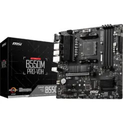 MSI B550M PRO-VDH DDR4 ProSeries Motherboard (AMD AM4, DDR4, PCIe 4.0, SATA 6Gb/s, M.2, USB 3.2 Gen 1, D-SUB/HDMI/DP, Micro-ATX)