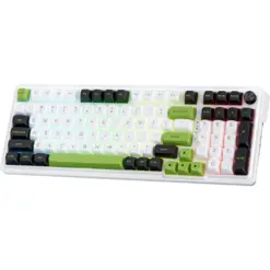 Redragon K686 PRO Wireless Gasket RGB Gaming Keyboard, 98 Keys, 3-Mode, PBT Keycaps, Hot-Swap Socket, Dedicated Knob Control, 5-Layer Noise Dampening, Custom Linear Switch - GreenFlash Genji