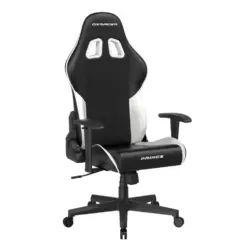 DXRacer Prince Series Gaming Chair (PVC Synthetic Leather/Size L) - Black/White - GC/LPF24LTC/NW - Free Shipping