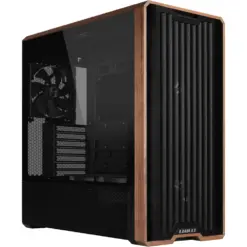 Lian Li LANCOOL 217 ATX Mid-Tower PC Case, Genuine Walnut Wood, 5x Pre-Installed PWM Fans 2x170mm, 2x120mm & 1x140mm, Flexible PSU & Cable Installation - Black