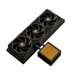 ID-COOLING DX360 GDL 360mm AIO Liquid CPU Cooler, Supports Top Mounting Only, For BTF Builds - Black/Gold