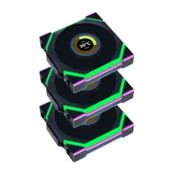 Lian Li UNI Fan SL Wireless LCD Triple Pack - Black - Free Shipping