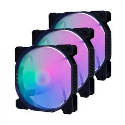 1STPLAYER F2 120mm ARGB Case Fan, 3-Pack - Black