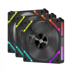 1STPLAYER XF7 120mm Infinity ARGB Case Fan, 3-Pack - Black