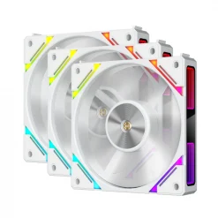 1STPLAYER XF7 120mm Infinity ARGB Case Fan, 3-Pack - White